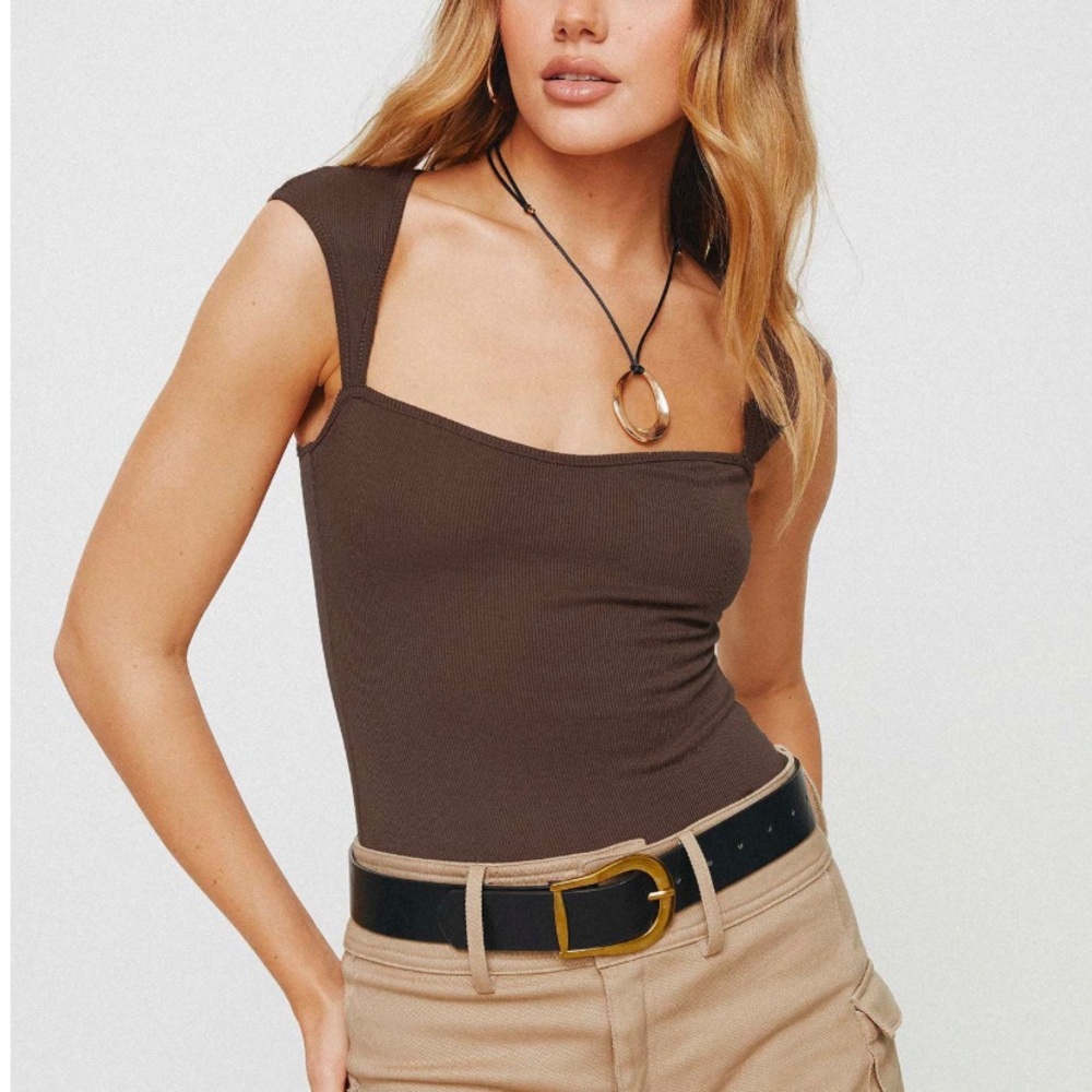 Princess Polly - Brown Square Neck Bodysuit - 6